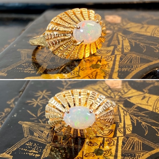 LP1180E Custom Made 18K Citrine Ring. This Stylish Hand Made Ring Has A Sparkling Faceted Golden Citrine Size 6.5 $1200. (GIA Appraisal Included)