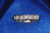 LP2167 Vintage Diamond Wedding Ring 14k White Gold SZ 9 $1050