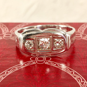 Estate Jewelry Nashville Franklin TN L2877. Heavy antique men's diamond 14k ring. He will love the look and price of this substantial diamond ring. $600.